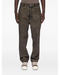 Rick Owens - Detroit Washed-Effect Straight-Leg Trousers - Lyst