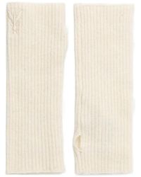 Patrizia Pepe - Ribbed-Knit Fly-Embroidered Fingerless Gloves - Lyst