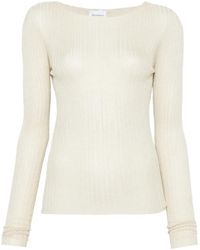 AROVESCIO - Ribbed-Knit Boat-Neck Sweater - Lyst