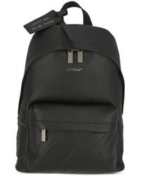 Off-White c/o Virgil Abloh - Industrial-Strap Pebbled-Leather Backpack - Lyst