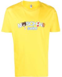 Moschino - Katoenen T-shirt Met Logoprint - Lyst