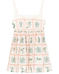 Agua Bendita - Vestido corto con motivo floral - Lyst