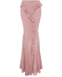 Paris Georgia Basics - Ruffled Maxi Skirt - Lyst