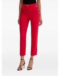 Morgan - Button-Detail Cropped Trousers - Lyst