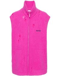 Doublet - Embroidered-logo Distressed Vest - Lyst