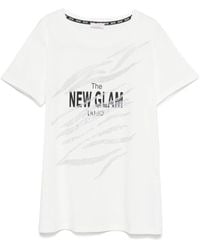Liu Jo - Camiseta con apliques de strass - Lyst