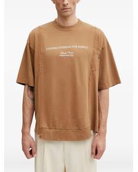Undercover - Slogan-Print Raw-Edge T-Shirt - Lyst