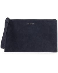 Orciani - Leather Wristlet Clutch Bag - Lyst