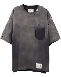 Maison Mihara Yasuhiro - Camiseta con efecto envejecido - Lyst