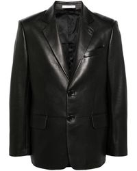 Helmut Lang - Single-breasted Leather Blazer - Lyst