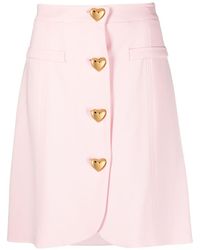 Moschino - Minifalda con botones de corazón - Lyst