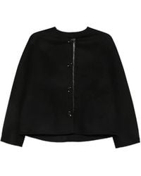 Manzoni 24 - Leather-Trim Collarless Jacket - Lyst