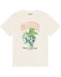 Ganni - T-Shirt - Lyst