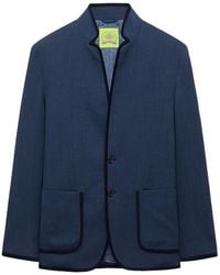 Shanghai Tang - Piped-Trim Two-Button Blazer - Lyst