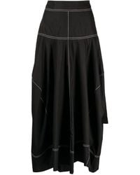 Lee Mathews - Soho Contrast-stitching Cotton Skirt - Lyst