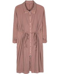 Transit - Zip-up Crinkled Trench Coat - Lyst