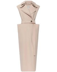 Sportmax - Spsbosso Belted Sleeveless Coat - Lyst