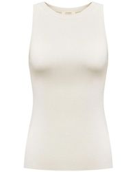 12 STOREEZ - Crew-Neck Ribbed Tank Top - Lyst