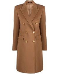 Tagliatore - Double-breasted Wool-blend Coat - Lyst