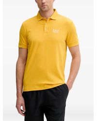 EA7 - Logo-Print Short-Sleeve Polo Shirt - Lyst