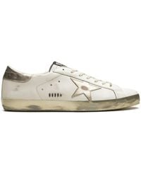 Golden Goose - Super-Star With Sparkle Foxing And Lettering Sneakers - Lyst