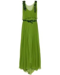 Alberta Ferretti - Vestido de fiesta largo con apliques - Lyst