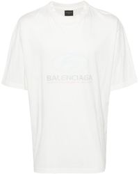 Balenciaga - Katoenen T-shirt Met Logoprint - Lyst