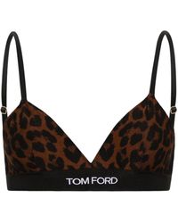 Tom Ford - Leopard-print Triangle Bralette - Lyst
