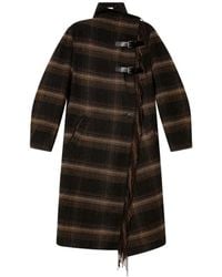 Isabel Marant - Gihan Fringed Plaid Coat - Lyst