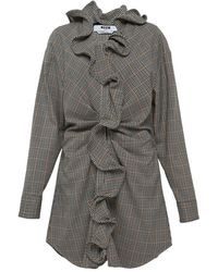 MSGM - Abito Kleid Mit Rüschen - Lyst
