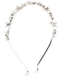Self-Portrait - Bow-Detail Crystal-Embellished Headband - Lyst
