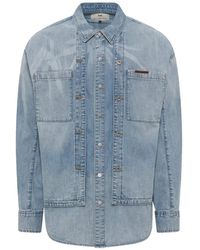 Feng Chen Wang - X Lee Denim Shirt - Lyst