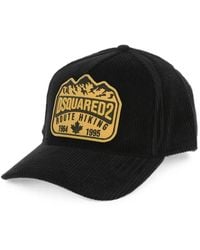 DSquared² - Logo-Patch Corduroy Baseball Cap - Lyst