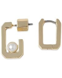 AllSaints - Embellished Rectangle Earrings (Set Of Three) - Lyst