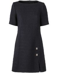 Givenchy - Vestido De Tweed Con Detalle 4G Liquid - Lyst