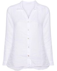 120% Lino - Spread-collar Linen Shirt - Lyst