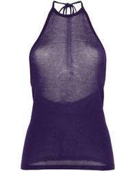 Lemaire - Open-back Knitted Halterneck Top - Lyst