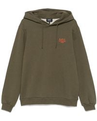 A.P.C. - Logo-Print Hoodie - Lyst
