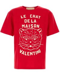 Valentino Garavani - Le Chat De La Maison-Print T-Shirt - Lyst