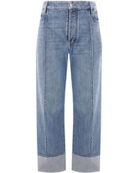 Bottega Veneta - Weite Cropped-Jeans - Lyst