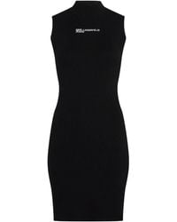 Karl Lagerfeld - Logo-Print Mini Dress - Lyst