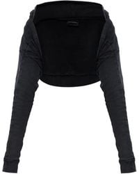 Balenciaga - Gesmockte Hoodie Met Lange Mouwen - Lyst