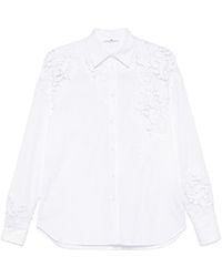 Ermanno Scervino - Floral-Appliqué Shirt - Lyst