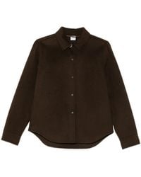 Aspesi - Press-Stud Curved-Hem Shirt - Lyst