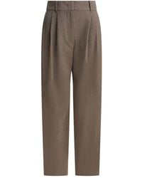 Sandbeige - Pleated Trousers - Lyst