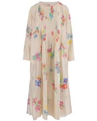Péro - Robe Mi-Longue À Fleurs - Lyst