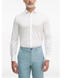 Trussardi - Logo-Embroidered Long-Sleeve Shirt - Lyst