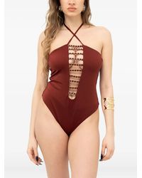 Mazzei - Bañador Margherita Con Cuello Halter Y Detalle De Anilla - Lyst