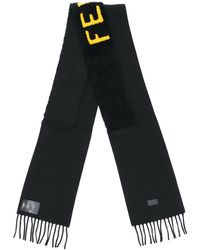 Fendi Schal mit ""-Stickerei - Schwarz