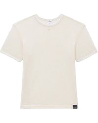 Courreges - T-Shirt En Résille À Logo Brodé - Lyst